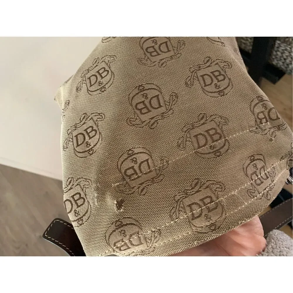 DOONEY & BOURKE Donegal Crest Tan Logo Leather Strap Jacquard vintage